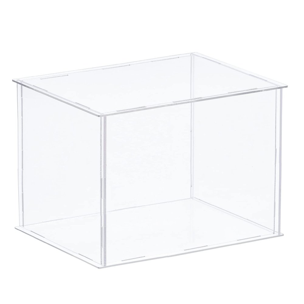 MECCANIXITY Clear Display Case, Acrylic Box Assemble Dustproof Box Showcase, 11.8x9.8x9.8inch for Collectibles, Crafts