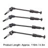 Dilwe RC CVD Drive Shaft, 4Pcs/Set Steel RC 1/10 Car CVD Transmission Axle Compatible with HSP 94118 1/10 RC Car Truck Replacement Drive Shaft Upgrades Part view 2