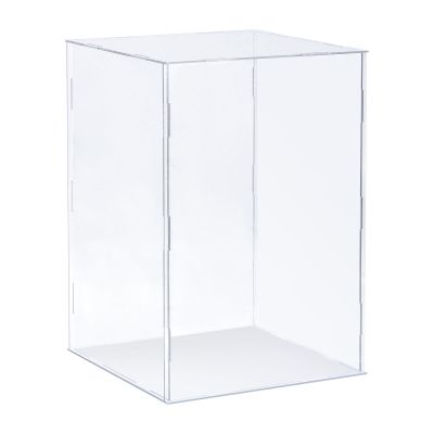 MECCANIXITY Clear Display Case, Acrylic Box Assemble Transparent Dustproof Box Showcase 7.9x7.9x11.8inch for Collectibles, Crafts