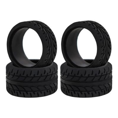 Abendor 4Pcs 1/28 Rc Drift Car Tires, [2N+2W] High Grip Tires Simulated Tire Tread Racing Tyre for 1/28 Mosquito Cart MINI-Z MR03 IW04M AWD AMZ MINI-Q RC Car Upgrade Parts