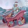 MGA Entertainment Dream Ella Candy Carriage and Unicorn, Pearlized White Unicorn Horse with Gold Glitter Horn, Bright Pink Mane, Pink Bridle, Reins, Saddle, Carriage with Candy Glitter Railing view 2