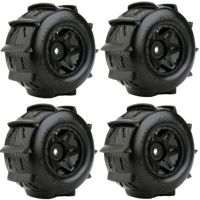 Power Hobbies Powerhobby Belted Sand/Snow/Water Rooster Paddle Mounted Tires Wheels (4) FITS TRAXXAS X-MAXX 8S / ARRMA KRATON/OUTCOAST 8S (PHT3289 x2)
