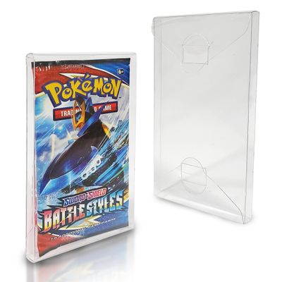 Trading Card Case Envelope Compatible for Pokemon Single Pack Booster, Magic, Yu-Gi-Oh - 0.35MM Thick Plastic PET Pokemon Card Protector Holder for Collectible Cards (Pack of 10) by EVORETRO