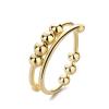 Adjustable Fidget Rings, Anxiety Relief ring, Anti-worry Bead Rings Spinner Ring Gift for Women Men view 1