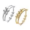Adjustable Fidget Rings, Anxiety Relief ring, Anti-worry Bead Rings Spinner Ring Gift for Women Men view 1