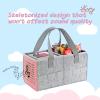 Portable Hand Bag for Toniebox Starter Set, Compatible with Toniebox Audio Player Starter Set Tonies Figures,Felt Cloth Storage Bag for Tonies Starter&Accessories Picnic Party Travel Bag(Pink) view 2