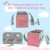 Portable Hand Bag for Toniebox Starter Set, Compatible with Toniebox Audio Player Starter Set Tonies Figures,Felt Cloth Storage Bag for Tonies Starter&Accessories Picnic Party Travel Bag(Pink) view 3