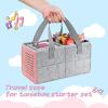 Portable Hand Bag for Toniebox Starter Set, Compatible with Toniebox Audio Player Starter Set Tonies Figures,Felt Cloth Storage Bag for Tonies Starter&Accessories Picnic Party Travel Bag(Pink) view 4