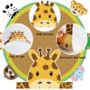 chiazllta 12 Pieces Jungle Safari Hats Wild Birthday Paper Crowns Zoo Animal Party Headbands for Kids, Jungle Photo Booth Props Favor Supplies Decorations view 3