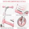Bobike Toddler Balance Bike Toys for 1 to 3 Year Old Girls Boys Adjustable Seat and Handlebar No-Pedal Training Bike Best Gifts for Kids (Pink) view 3