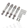 51mm Aluminum Alloy RC Shocks, 2 Pairs Aluminum Alloy RC Car Shock Absorber Dampers with Mounting Screws Bolts for WPL C14 C24 MN D90 99S view 1