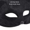 BXT Fuzzy Cosplay Mask, Animal Costume Headgear Half Face for Halloween Masquerade(Black) view 3