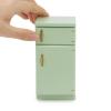 1/12 Scale Dollhouse Fridge Kitchen Furniture Miniature Simple Retro Style Refrigerator Prop Delicate Refrigerator Model Decor High Simulation Accessory Pretend Play (Light Green) view 2