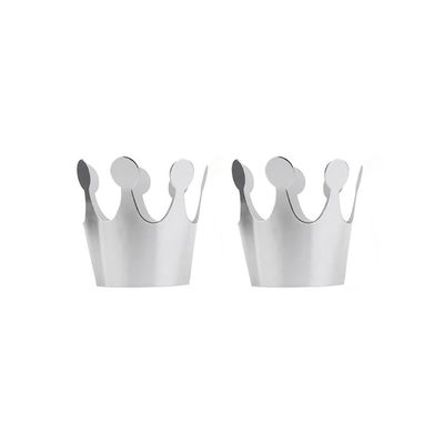 ifundom Birthday Decorations 30 pcs Birthday Paper Party Crown Party Decoration (Silver)