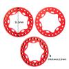 RCLIONS 4pcs Aluminum Alloy 1.9inch RC Beadlock Wheel Rim Replacement Ring for 1:10th RC Crawler Car 1.9" Wheels/Rims (Red) view 2