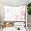 Yeshop Hippo Birth Information Personalized Receiving Baby Blankets for Girls Boys Kids with Name,Customized Swaddle Blankets Gift for Newborn Crib Infants 30x40 Inches view 3