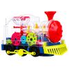 Berry President Transparent Electric Gear Train Toy with Flashing Lights and Music, Battery Operated Bump & Go Action Train Toys for 3 4 5 6 Year Old Boys Toddlers view 1