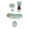NUOBESTY Home Decor 1: 12 Miniature Porcelain Bathroom Set Toilet Basin Bathtub Mirror Miniature Ornaments for Doll House Plant Pot Decorations view 1