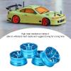Dilwe RC Wheel Hub, 4Pcs/Set Metal Wheel Rims Aluminum Alloy Wheel Hub RC Accessories Wheel Rim for 1/10 Flat Sports Car(Blue) view 3