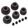 Dilwe 5 Pcs RC Motor Pinion, 5mm Shaft Hole, 48DP 20T (11mm) / 22T (12mm) / 24T (13mm) / 26T (14mm) / 28T (15mm) Pinion for 1/10 RC Truck view 1