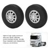 1/14 RC Car Tires, Rubber Construction for Enhanced Grip 1/14 Scale Tractor Truck Wheels 2Pcs Front Hub Assembly for RC Enthusiasts, Hobbyists view 4