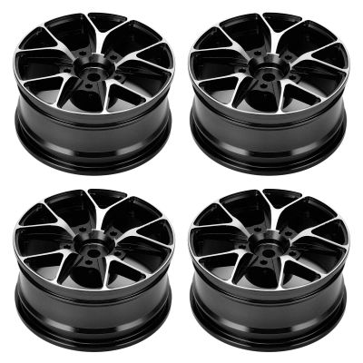RC Wheel Hub, 4Pcs/Set Aluminum Alloy Wheel Hub RC Accessories for 1/10 Flat Sports Car(Black)