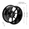 RC Wheel Hub, 4Pcs/Set Aluminum Alloy Wheel Hub RC Accessories for 1/10 Flat Sports Car(Black) view 3