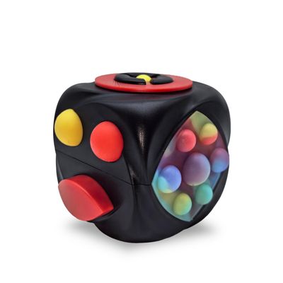 Appash Fidget Cube Stress Anxiety Pressure Relieving Sensory Massage Toy for Focus and Relaxation[Black]