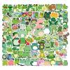 100pcs Frog Stickers Cute Aesthetic Vinyl Waterproof Sticker for Laptop Guitar Skateboard Luggage HydroFlasks, Gift for Kids Frog Lovers Teen Birthday Party view 1
