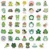 100pcs Frog Stickers Cute Aesthetic Vinyl Waterproof Sticker for Laptop Guitar Skateboard Luggage HydroFlasks, Gift for Kids Frog Lovers Teen Birthday Party view 2