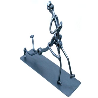 Rugby Player Gift, Rugby coach gift nuts and bolts metal sculpture, Handmade welded industrial decor for shelf for Rugby Lovers Fan Dad