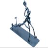 Rugby Player Gift, Rugby coach gift nuts and bolts metal sculpture, Handmade welded industrial decor for shelf for Rugby Lovers Fan Dad view 1