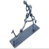 Rugby Player Gift, Rugby coach gift nuts and bolts metal sculpture, Handmade welded industrial decor for shelf for Rugby Lovers Fan Dad view 3