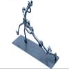 Rugby Player Gift, Rugby coach gift nuts and bolts metal sculpture, Handmade welded industrial decor for shelf for Rugby Lovers Fan Dad view 4