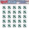 Sportdecals Baseball no K 3/4" Award Decals (Forest on White) view 1
