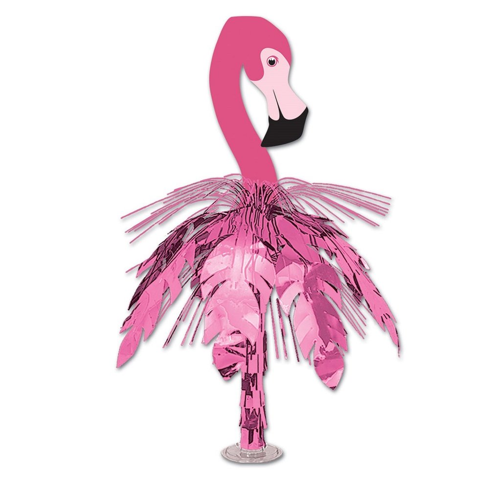 Pack of 6 Pink and Black Tropical Island Flamingo Cascade Party Table Centerpieces 24.5"