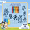 Bluey Window Art Suncatchers Kit for Kids to Paint, Great at-Home Craft Activity or Birthday Party Idea, Toys for Ages 3, 4, 5, 6 view 2