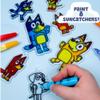 Bluey Window Art Suncatchers Kit for Kids to Paint, Great at-Home Craft Activity or Birthday Party Idea, Toys for Ages 3, 4, 5, 6 view 4