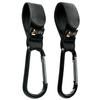 2 Pcs Black Baby Stroller Hooks for Hanging | Multipurpose Stroller Straps with Durable and Stylish Stroller Clips for Diaper Bags | The Perfect Mummy Hook for Pram, Wheelchair, Shopping and Pet Carts view 1