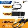 2 Pcs Black Baby Stroller Hooks for Hanging | Multipurpose Stroller Straps with Durable and Stylish Stroller Clips for Diaper Bags | The Perfect Mummy Hook for Pram, Wheelchair, Shopping and Pet Carts view 4