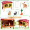 Civaner 11 Pcs Bunny Toys and Playsets Farm World Set Farm Animal Figures Barnyard Carrot Rabbit Hutch Accessories for Kids Ages 3 and Above Learning Educational Toys Birthday Gift view 2