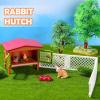 Civaner 11 Pcs Bunny Toys and Playsets Farm World Set Farm Animal Figures Barnyard Carrot Rabbit Hutch Accessories for Kids Ages 3 and Above Learning Educational Toys Birthday Gift view 4