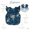 BapronBaby Flutter Boho Floral Bapron - No Neck Tie Safer Bib for Baby & Toddler - Soft Waterproof Stain Resistant - Machine Washable - Sz Preschool 3-5yrs view 4