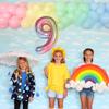 JOYMEMO On Cloud 9 Birthday Decorations for Girls Pastel Rainbow Balloon Garland Arch Kit On Cloud 9 Cake Topper/Balloon Banner for Sky Theme 9th Birthday Party Supplies view 3