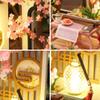 Montidey Chinese Style Lute-Playing, Chess, Calligraphy, and Painting,Wooden Miniature Dollhouse Kit with Furniture,DIY Antique Courtyard Model Dollhouse Puzzle Craft Gift (Lute-Playing) view 4
