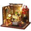 Montidey Chinese Style Lute-Playing, Chess, Calligraphy, and Painting,Wooden Miniature Dollhouse Kit with Furniture,DIY Antique Courtyard Model Dollhouse Puzzle Craft Gift (Calligraphy) view 1