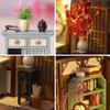 Montidey Chinese Style Lute-Playing, Chess, Calligraphy, and Painting,Wooden Miniature Dollhouse Kit with Furniture,DIY Antique Courtyard Model Dollhouse Puzzle Craft Gift (Calligraphy) view 4