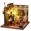 Montidey Chinese Style Lute-Playing, Chess, Calligraphy, and Painting,Wooden Miniature Dollhouse Kit with Furniture,DIY Antique Courtyard Model Dollhouse Puzzle Craft Gift (Painting) view 2