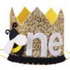 TUTOTU Bee 1st Birthday Crown - Sweet Daisy Crown for Birthday Party Decorations view 1