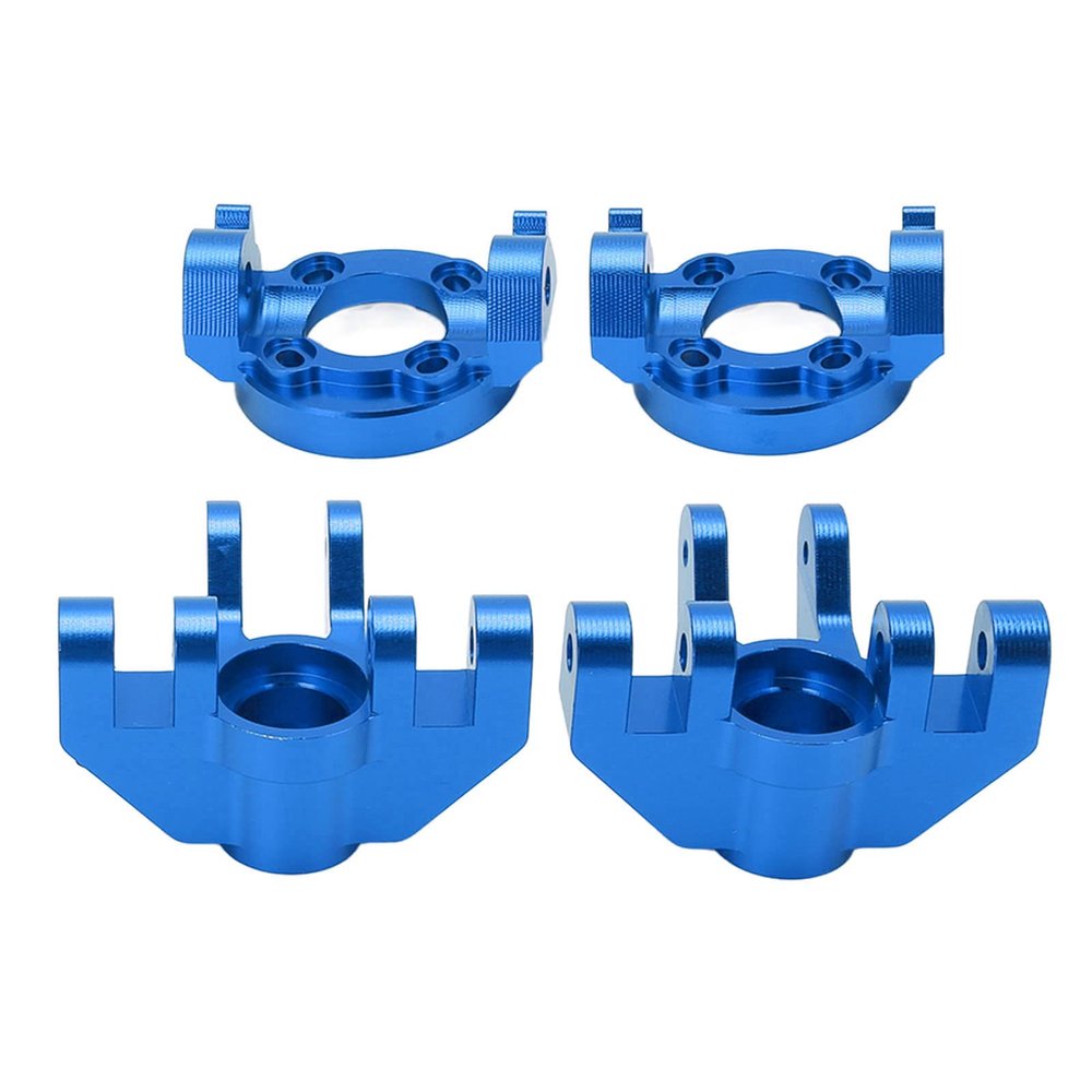 Rc Steering Cup Set,Aluminum Alloy Steering Cup with C Seat for 1/8 Truck (Blue) Car Model Accessory